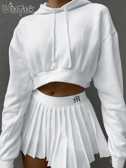 Waatfaak White Pleated Skirt Short Woman Elastic Waist Mini Skirts Sexy Casual Summer Embroidery ... | AliExpress (US)