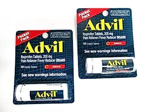 2 Pack of Pocket Pack Advil Pain Reliever / Fever Reducer Ibuprofen Gel Caplets 200mg - 10 Coated... | Amazon (US)
