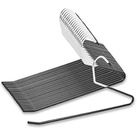 Amazon Basics Trouser/Slack Hangers Easy Slide Organizers - 10-Pack | Amazon (US)