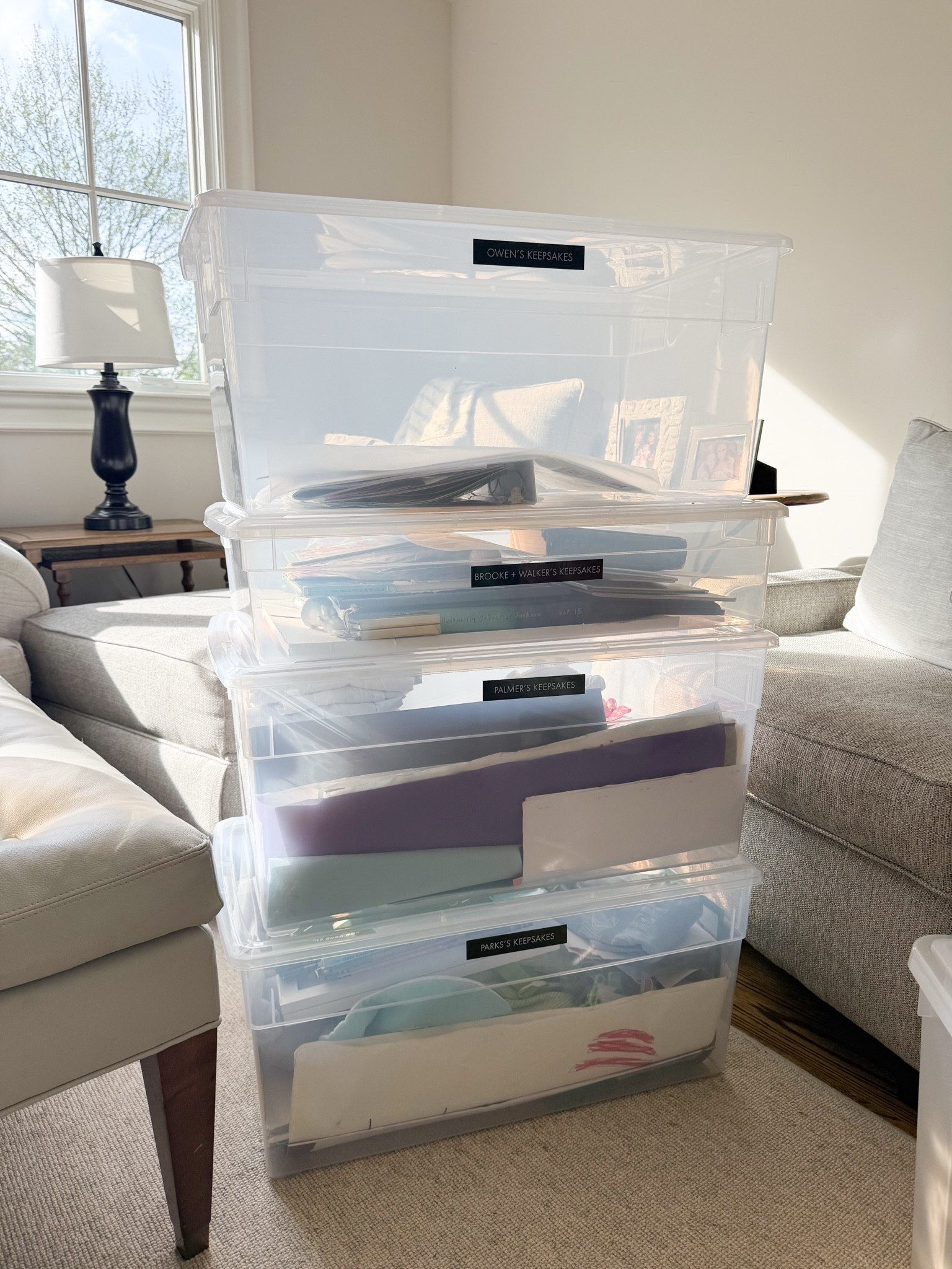 Kids keepsakes can go from "sweet memories" to overflowing bins really fast. 😅 

Artwork, baby clothes, school papers, birthday cards...it adds up year after year.

Creating organized keepsake systems helps preserve the meaningful moments without the clutter and overwhelm that usually comes with it.

👉 We can help! DM us to find out how.

#LTKHome #LTKBaby #LTKKids