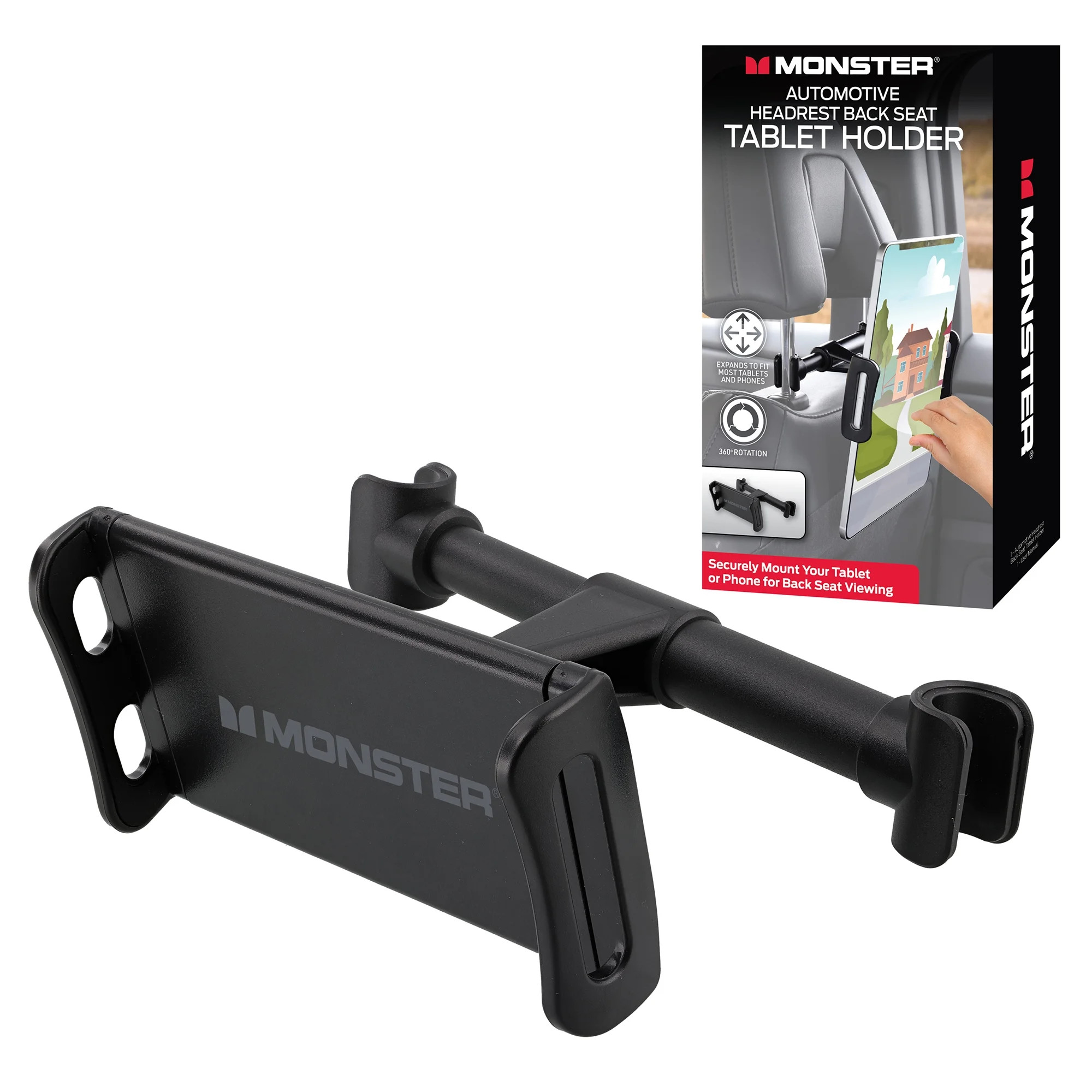 Monster Universal Backseat Headrest Tablet Mount - Keep Passengers Entertained on the Go! | Walmart (US)