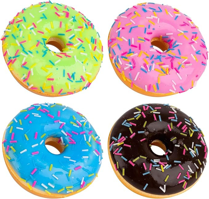 Framendino, 4 Pack Artificial Donut Fake Food Display Realistic Bakery Shop Decoration Photograph... | Amazon (US)