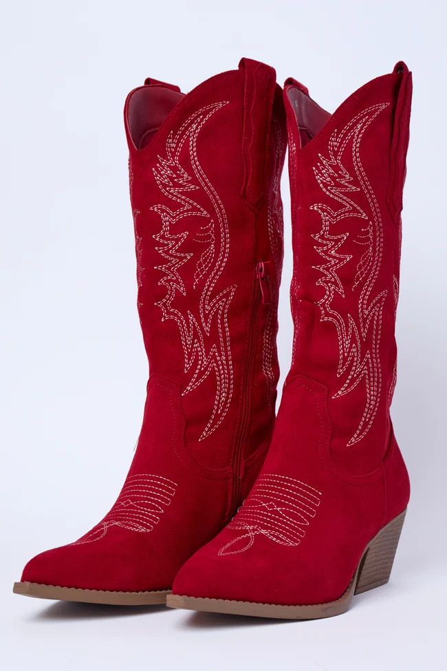 Jubilee Red Cowboy Boots | Pink Lily