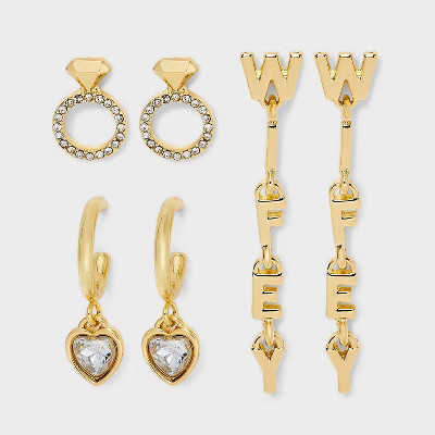 SUGARFIX by BaubleBar Wifey Material Stud Earrings - Gold | Target
