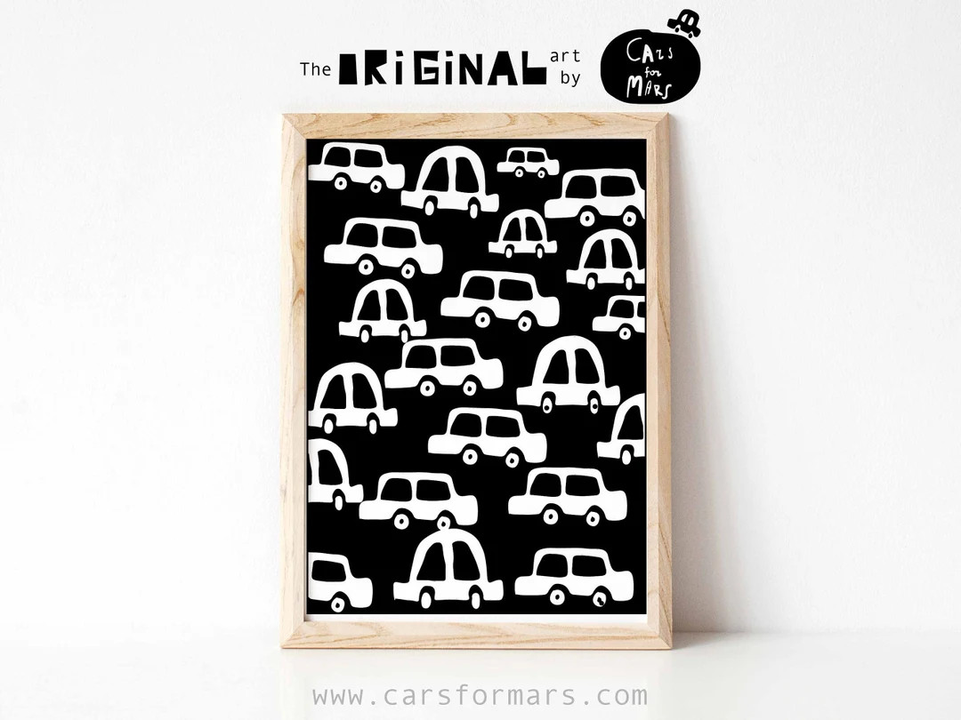 Cars Wall Art, Black and White Nursery Prints, Transportation Decor, Nursery Wall Art Boy Print, ... | Etsy (US)