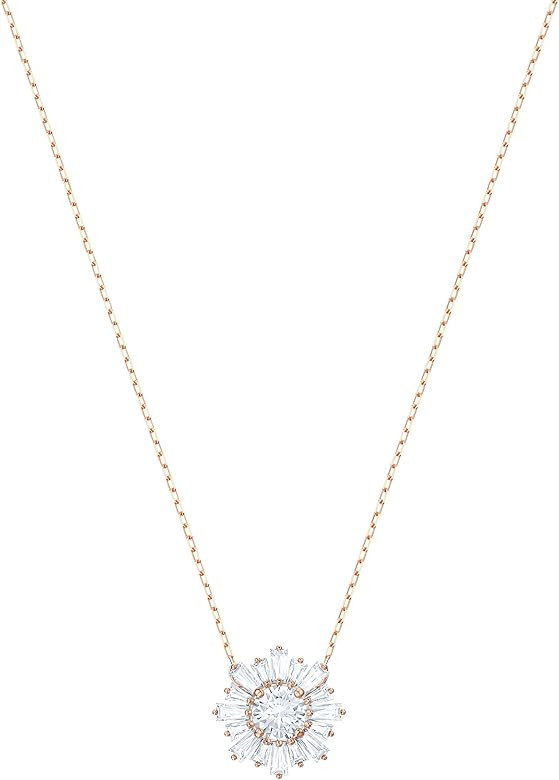 Swarovski Sunshine Collection Women's Necklace with Sun-Shaped Pendant Made of White Crystals on a R | Amazon (US)