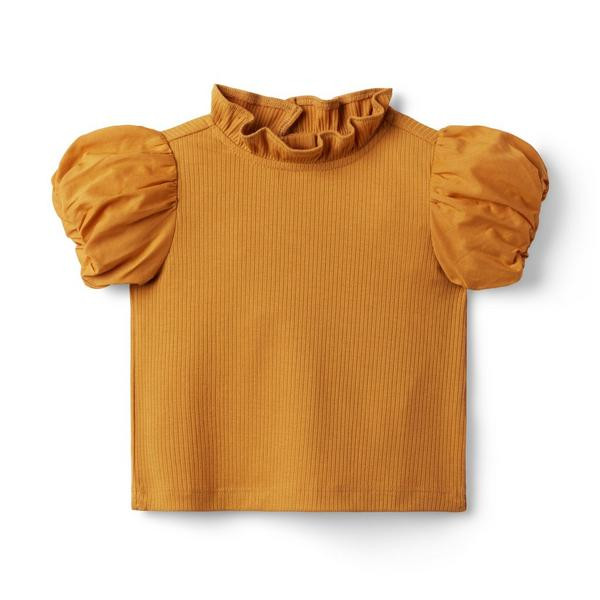 Ribbed Bubble Sleeve Top | Janie and Jack