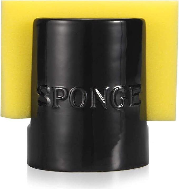 Ceramic Kitchen Sponge Holder Best Black Sink Caddy Dish Scrubber Holder Cute Sponge Holder Stora... | Amazon (US)