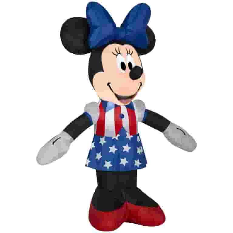 Gemmy Patriotic Fourth of July Airblown Inflatable 3.5 ft Minnie Mouse, White | Walmart (US)