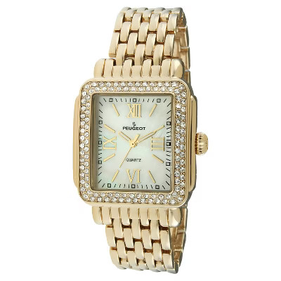 Peugeot Women's Gold tone crystal bezel watch | Target