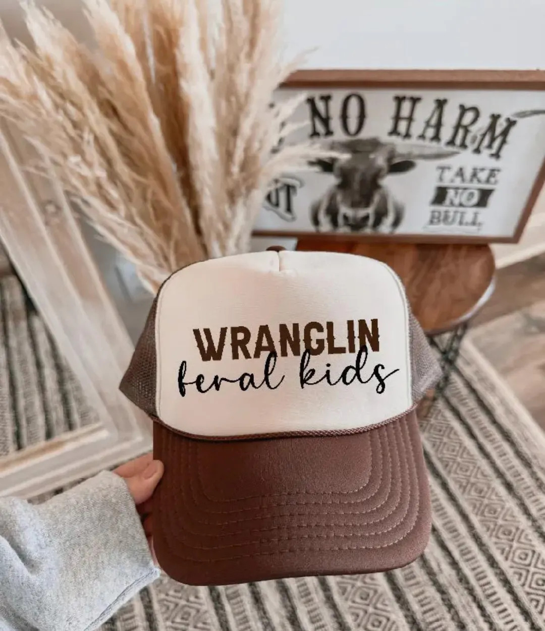 Wrangling Feral Kids Trucker Hat - Etsy | Etsy (ES)