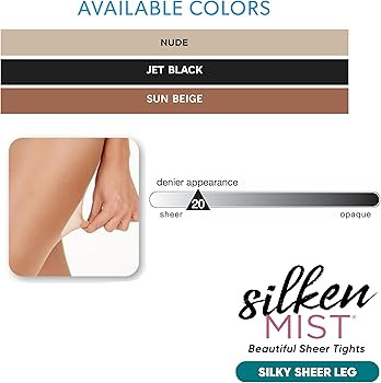 L'eggs Women's Silken Mist Control Top Panty Hose, Available in Single and 3-Pack | Amazon (US)