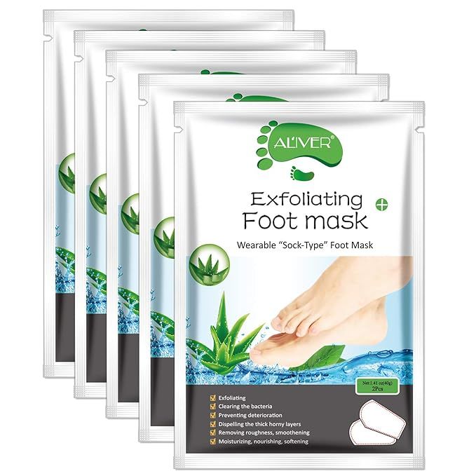 Foot Peel Mask - (5 PACK) Foot Mask for Dry Dead Skin, Callus, Repair Rough Heels - Make Your Fee... | Amazon (US)