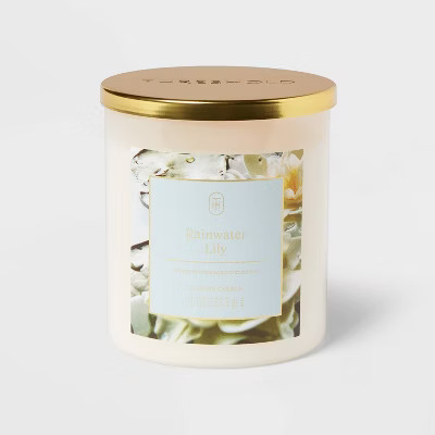 10oz Glass Jar Candle with Lid Rainwater Lily - Threshold™ | Target