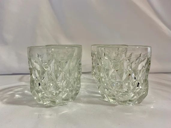 Vintage Crystal Whiskey Glasses | Etsy (US)