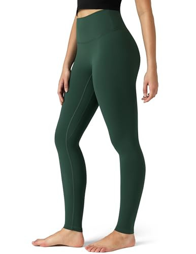 Colorfulkoala Dreamlux No Front Seam Leggings for Women 28" Inseam, High Waisted Buttery Soft Full Length Yoga Pants (S, Pine Grove) | Amazon (US)