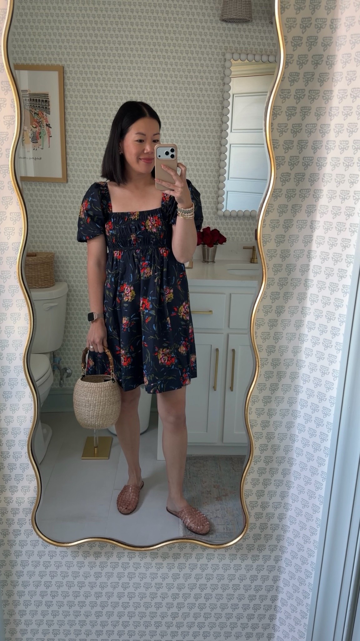 Wearing a Small in the dress. Love the jelly slides

#LTKootd #LTKPetite #LTKOver40