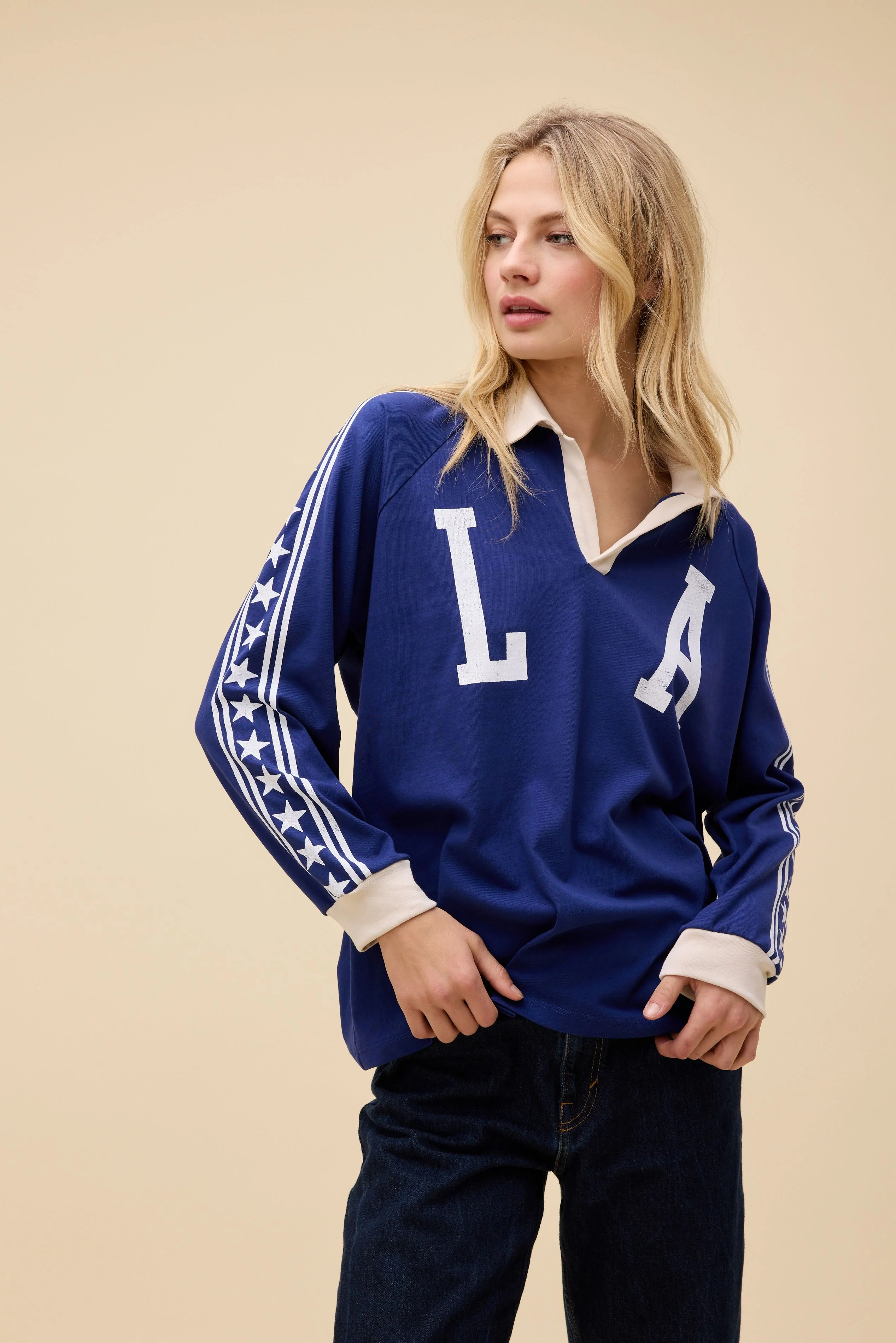 Los Angeles Stars Raglan Rugby Long Sleeve | Daydreamer