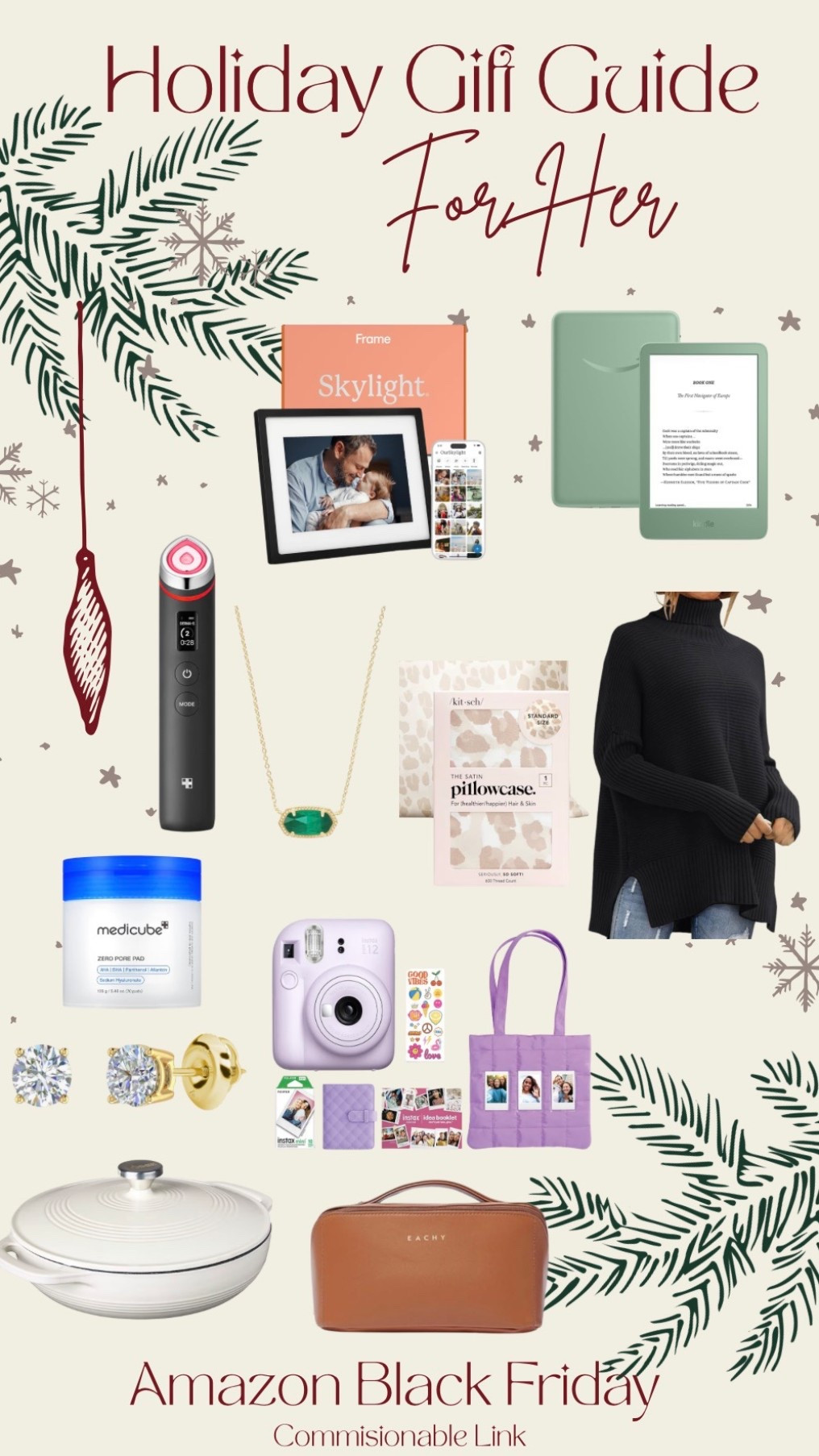 Amazon Black Friday holiday gift guide for her! Perfect for mom, wife, sister, bestie, and beyond!

Digital frame family can upload from anywhere, kindle, medicube device, Kendra Scott necklace, satin pillow case, sweater, medicine wipes, film camera set, diamond earrings, cast iron, travel bag 

Gifts for her | Christmas | holiday guide | Christmas present 
Follow @mimipluswill for more! 

#LTKHoliday #LTKSaleAlert #LTKGiftGuide
