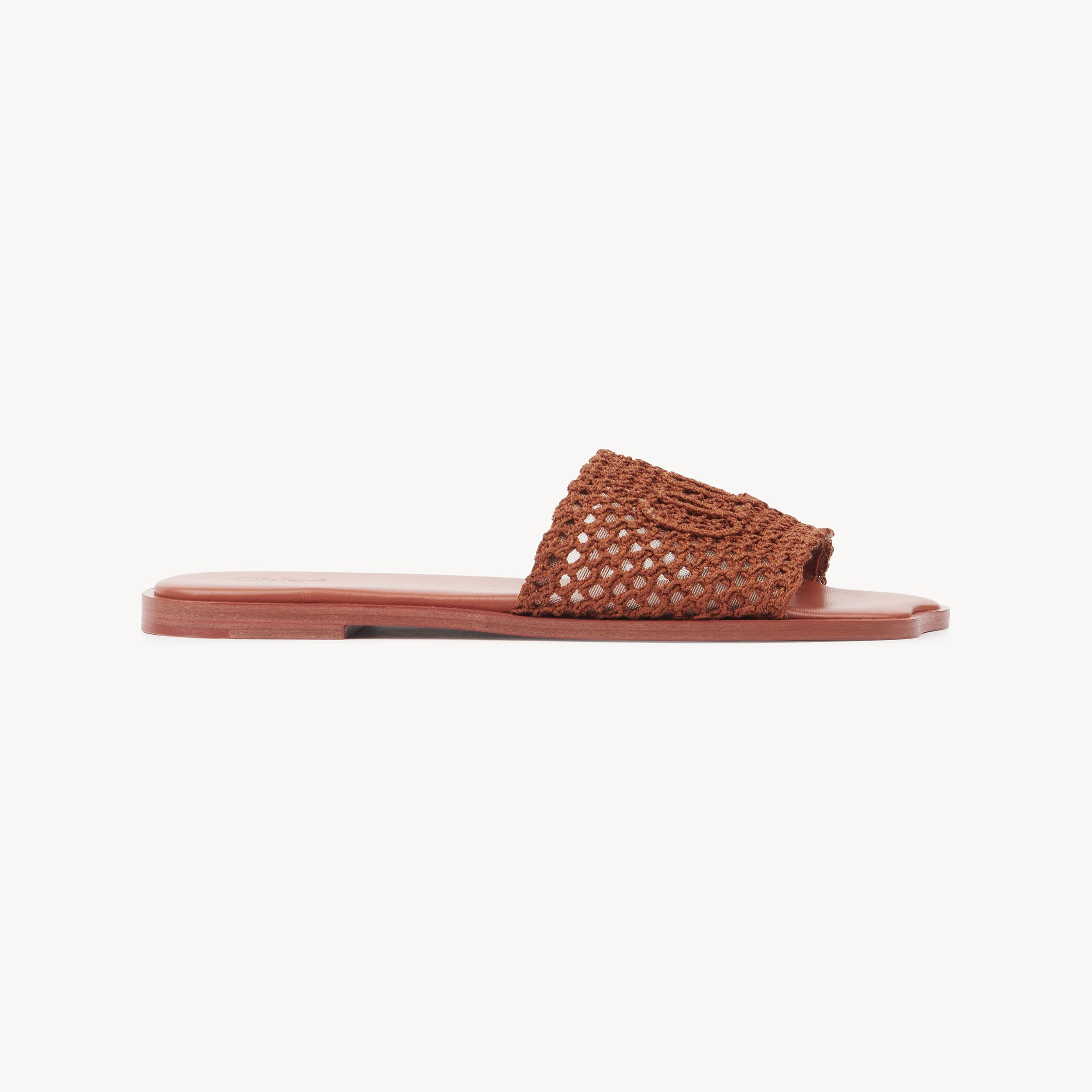 CHLOÉ Chloé Soleil slide Orange Size 9 100% Polyamide | Chloe US