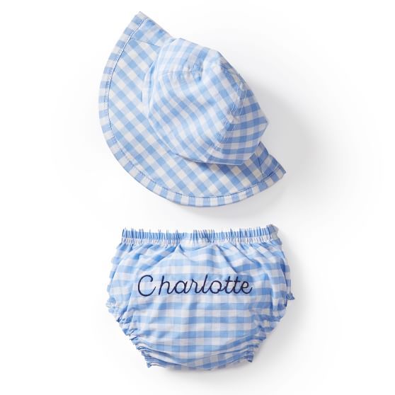 Gingham Baby Hat and Bloomer Set | Mark and Graham