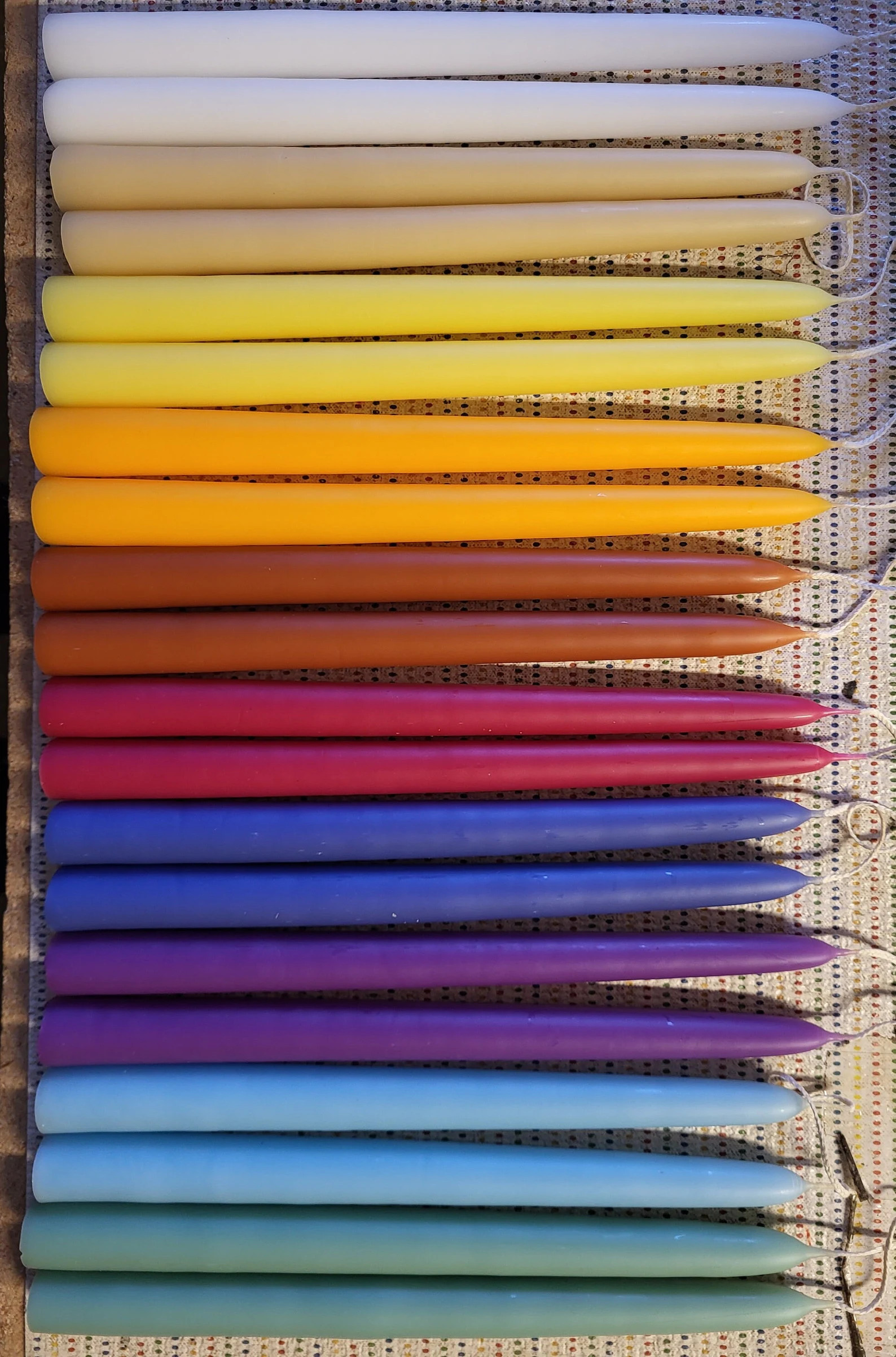 10 Pair Unscented Paraffin Taper Candles 10 Tall, Hand-dipped, No Drip Tapers Family Owned Small ... | Etsy (US)