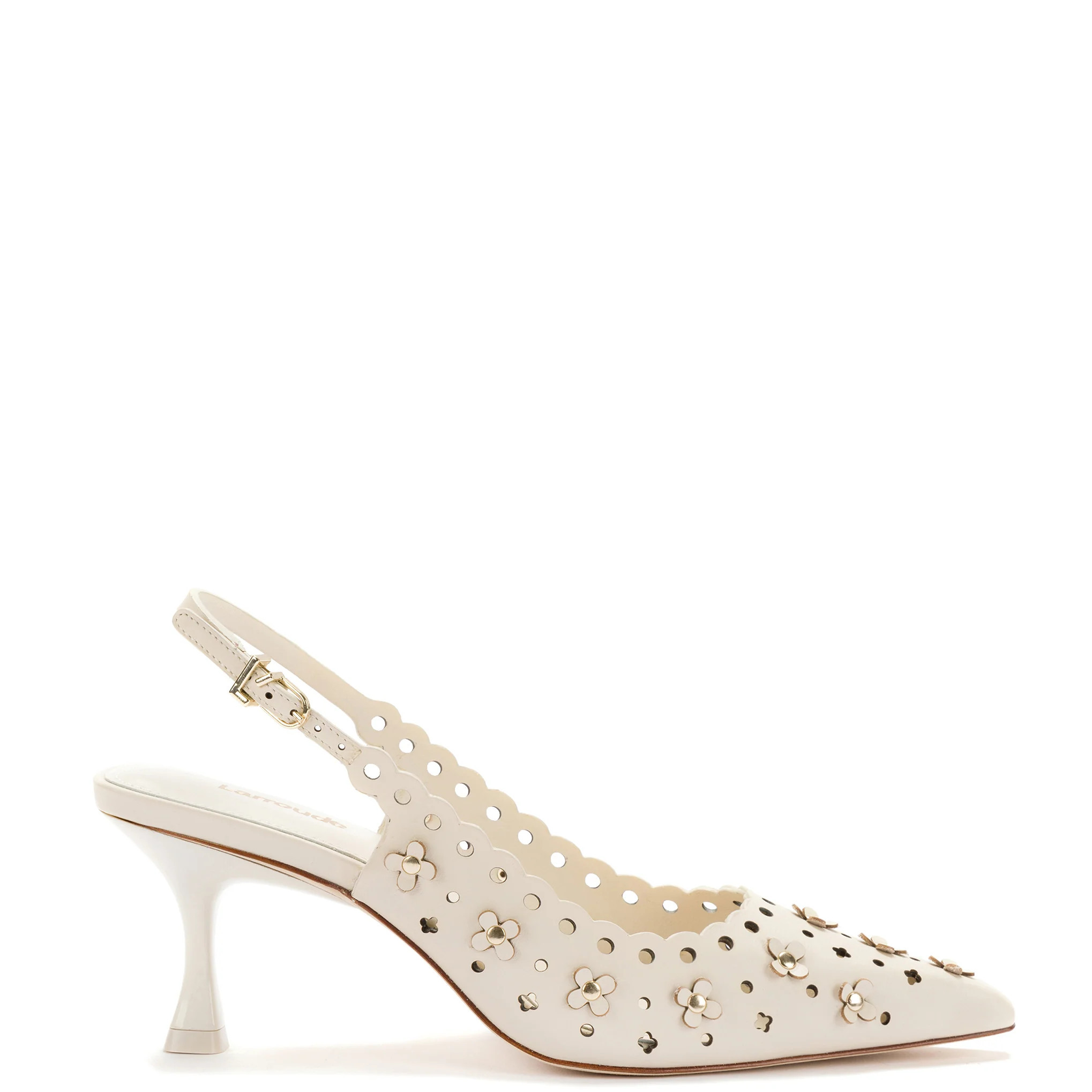 Jasmine Pump In Ivory Leather | Larroude