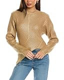 Hudson Jeans Women's Front Wrap Sweater, Foiled Camel | Amazon (US)