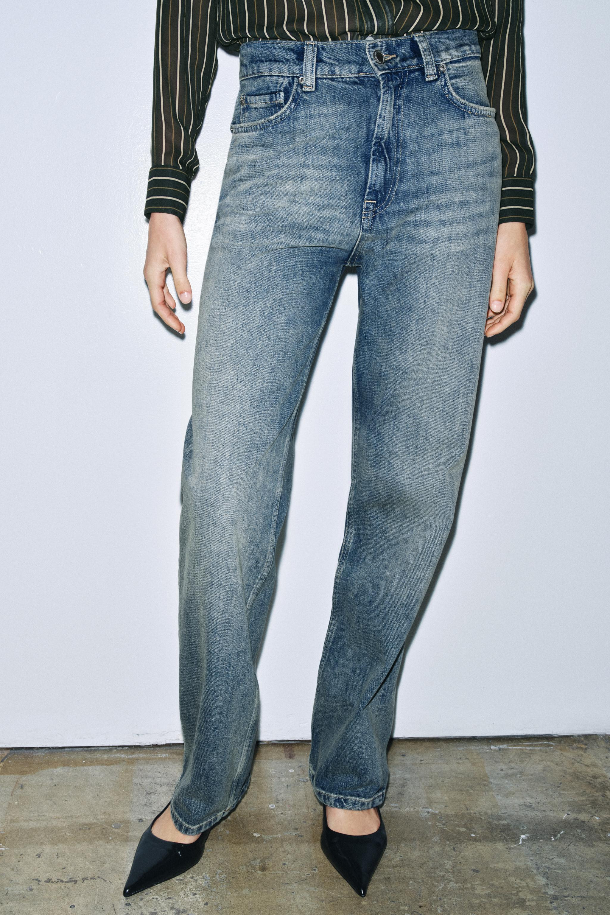 ZW COLLECTION STRAIGHT JEANS MIT HOHEM BUND | Zara DE