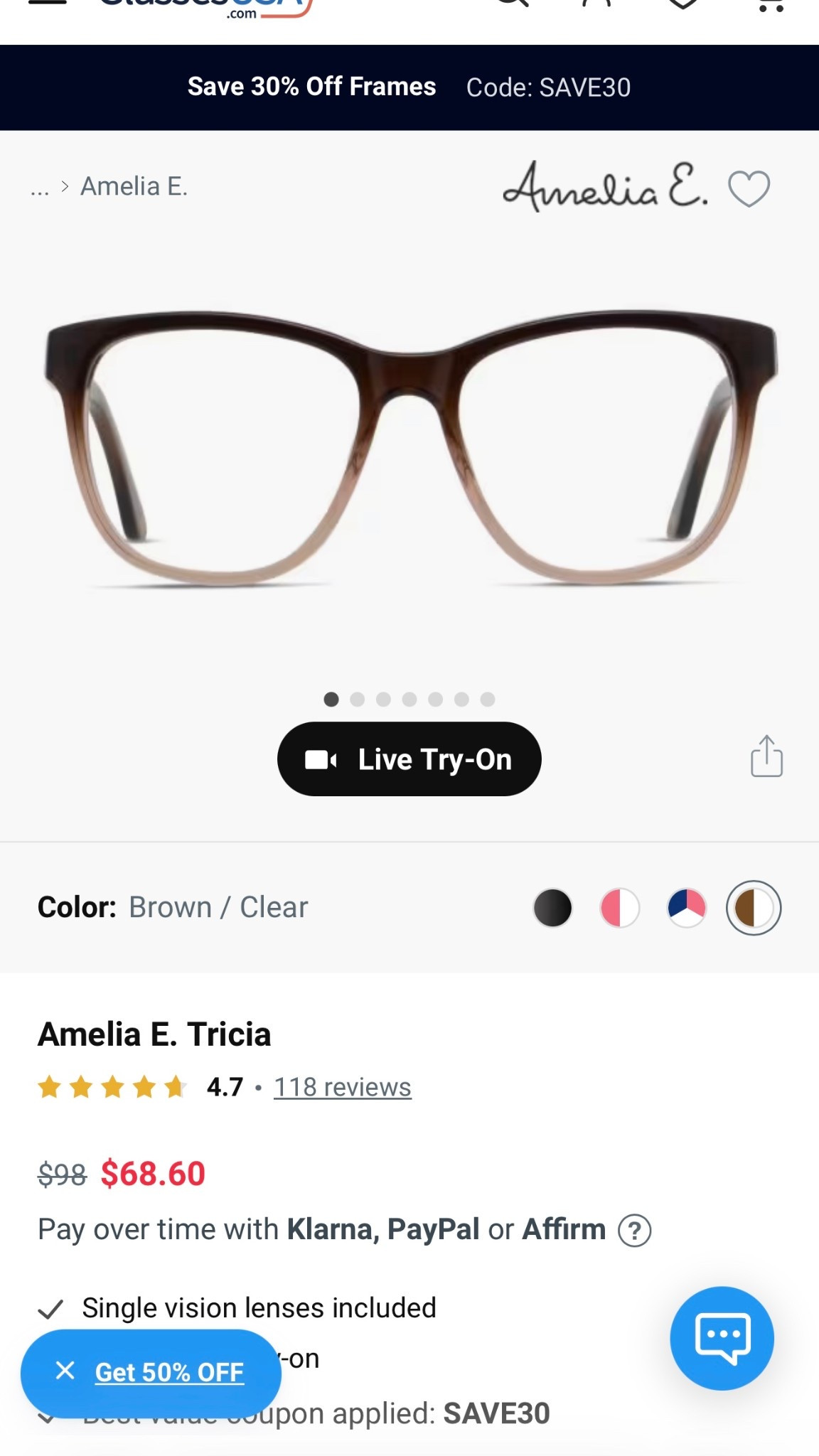 Amelia E Tricia glasses 

#LTKgrwm #LTKActive #LTKdayinmylife