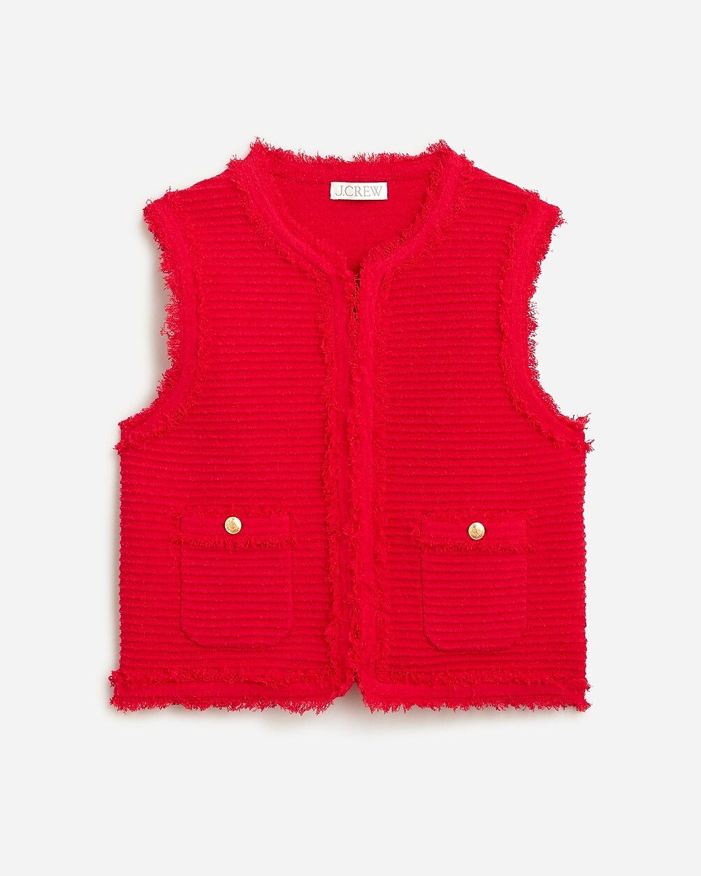 Textured vest in fine boucl&eacute; | J.Crew US