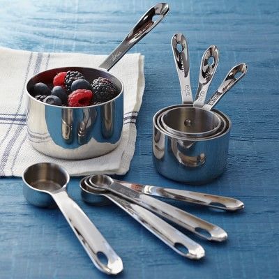 All-Clad Stainless-Steel Measuring Cups &amp; Spoons | Williams-Sonoma