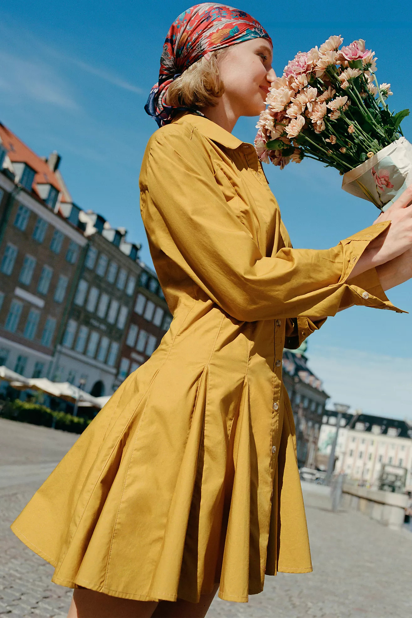 Maeve Godet Mini Shirtdress | Anthropologie (US)
