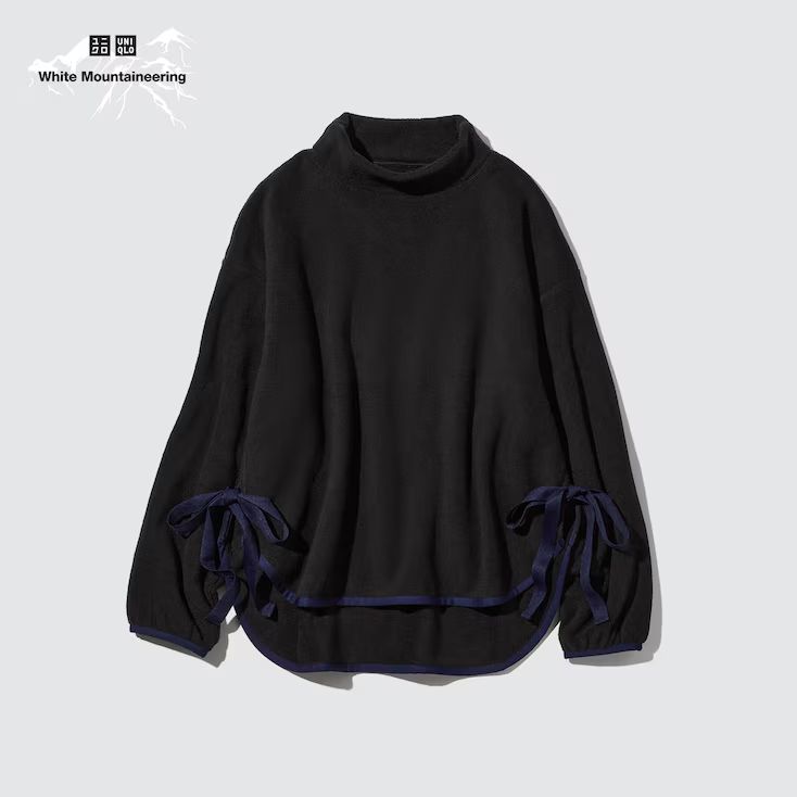 WOMEN FLEECE OVERSIZED MOCK NECK LONG-SLEEVE PULLOVER SHIRT (WHITE MOUNTAINEERING) | UNIQLO (US)