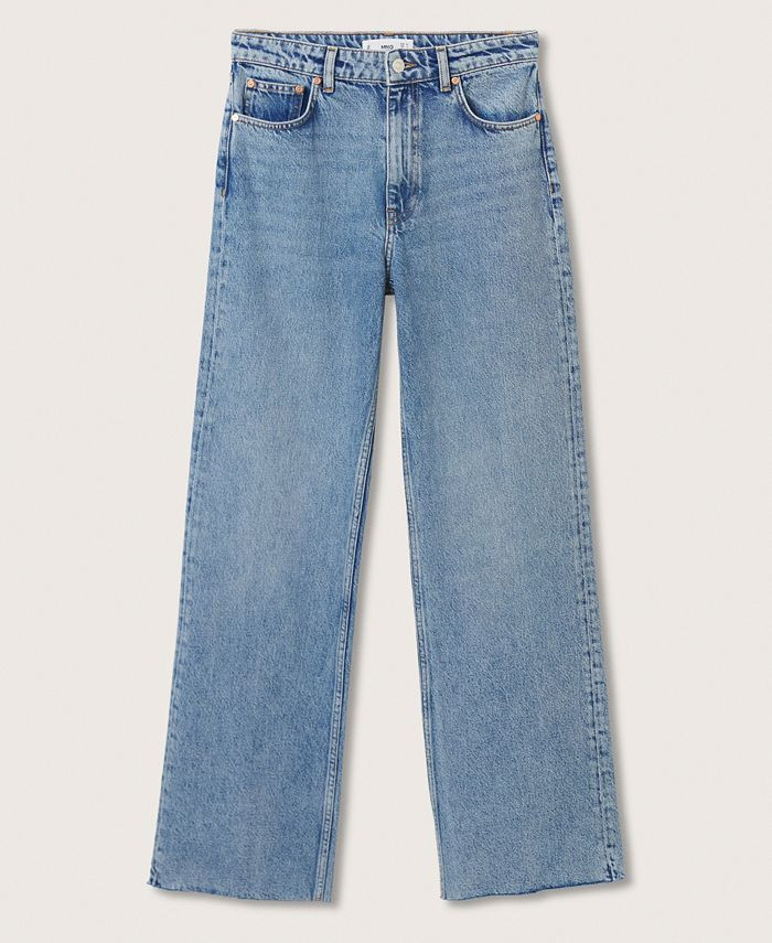 MANGO Women's Wide Leg High Waist Jeans & Reviews - Jeans - Women - Macy's | Macys (US)
