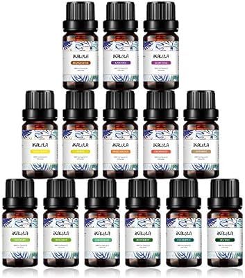 Essential Oils Set, iKALULA 14 10mL Pure Aromatherapy Essential Oils, Therapy Grade Premium Fragr... | Amazon (US)