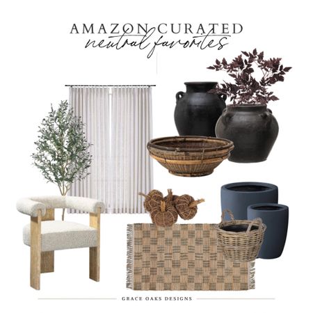 Amazon favorites - neutral decor + amazon finds 

Rattan bowl. Boucle chair. Linen curtains. Vases. Black vase. Fall decor. Fall home decor. Amazon fall decor. Plum stems. Checkered rug. Checker rug. Outdoor. Fall porch. Fall planters. Rattan planter. Black planter. Fall rug. Fall porch decor. Rattan pumpkins. Olive tree. Faux tree. Living room  

#LTKSeasonal #LTKfindsunder50 #LTKhome