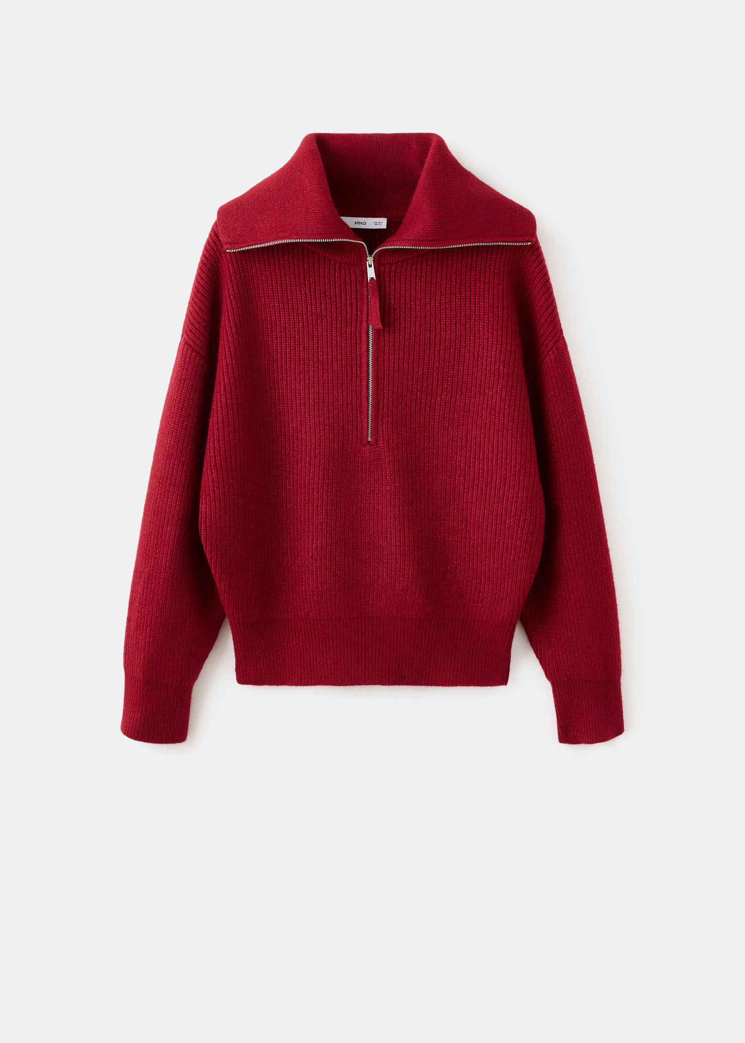 Sweater with funnel neck and zip | MANGO (UK)