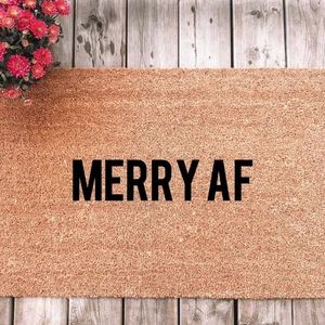 Merry AF Christmas Doormat. Realtor Gift, Christmas Gift, Closing Gift, Welcome Doormat, Christmas D | Etsy (US)