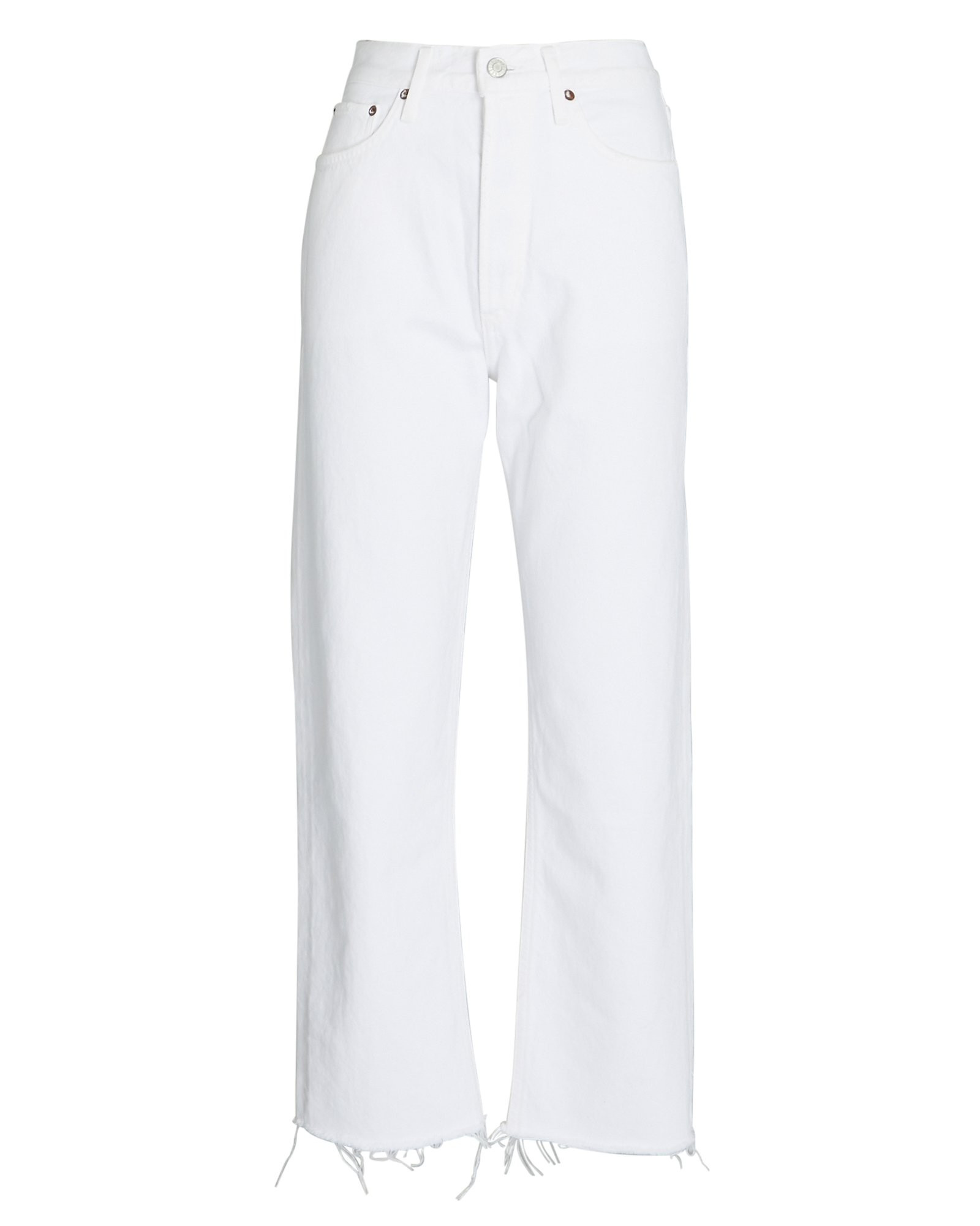 AGOLDE 90s Crop Straight-Leg Jeans, White 26 | INTERMIX
