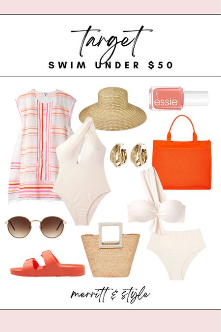 Target swim under 50 swimsuits under $50 white swimsuits, one piece, white bikini 

#LTKtravel #LTKswim #LTKsalealert