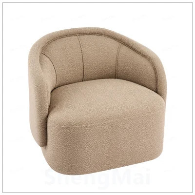 Curved Boucle Accent Chair with Plush Integrated Cushion for Ultimate Comfort and Modern Design | Wayfair North America