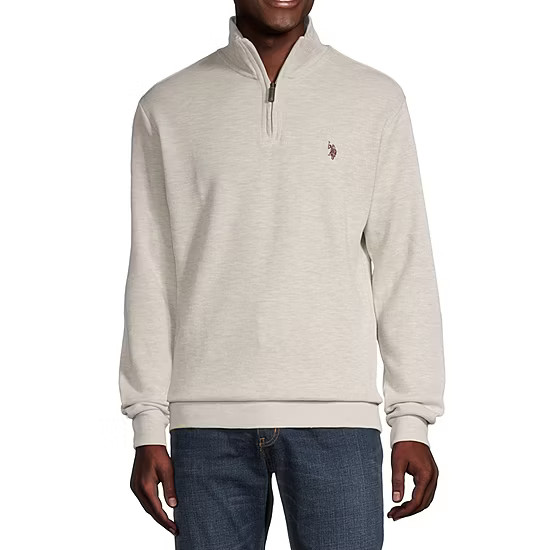 new!U.S. Polo Assn. Mens Mock Neck Long Sleeve Quarter-Zip Pullover | JCPenney