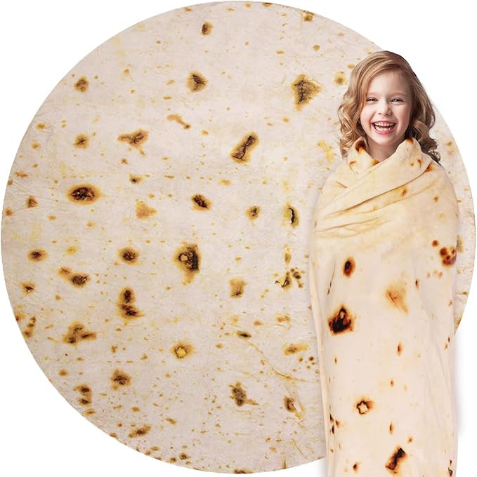 Jorbest Burritos Tortilla Wrap Blanket Adult Kids and Baby Size Birthday Gifts, Double Sided Food... | Amazon (US)