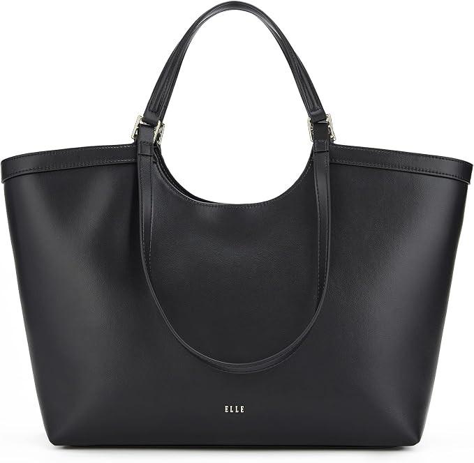 Amazon.com: ELLE Women\u2019s Leather Tote Bag, Black Shoulder Bag : Clothing, Shoes & Jewelry | Amazon (US)