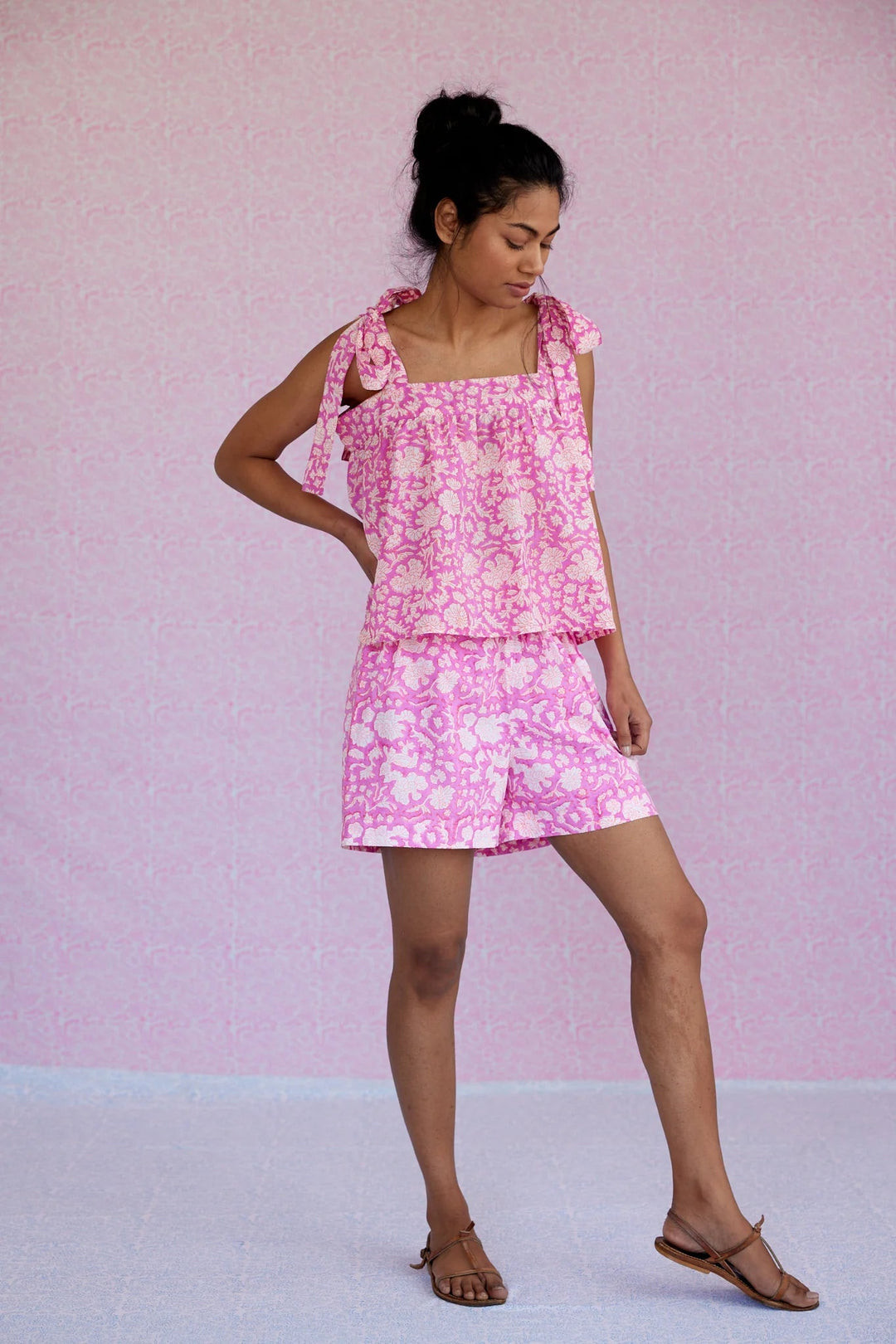 Drawstring Shorts in Eva Pink | Beau & Ro