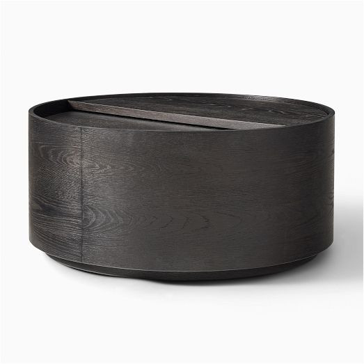 Volume Round Storage Drum Coffee Table (36") | West Elm (US)