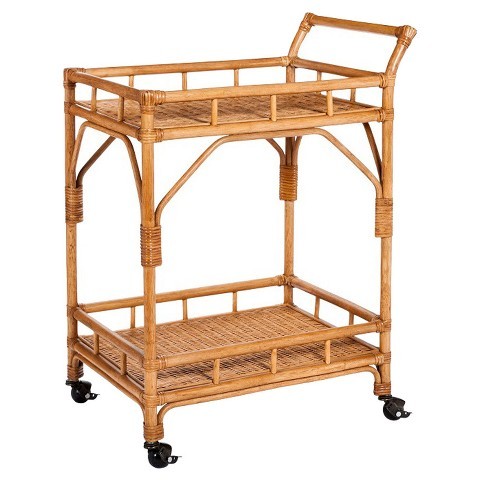 Threshold™ Rattan Bar Cart with Casters | Target