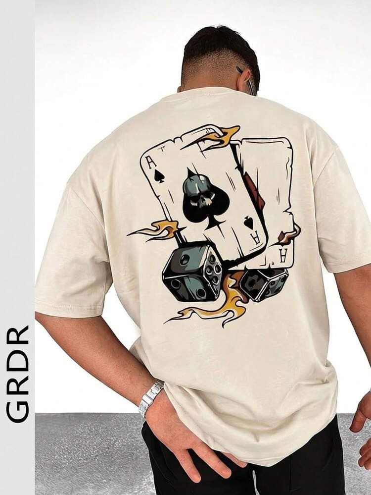 GRDR Men's Fashionable Printed Loose Short Sleeve T-Shirt | Exquisite Design | Summer Essential |... | SHEIN