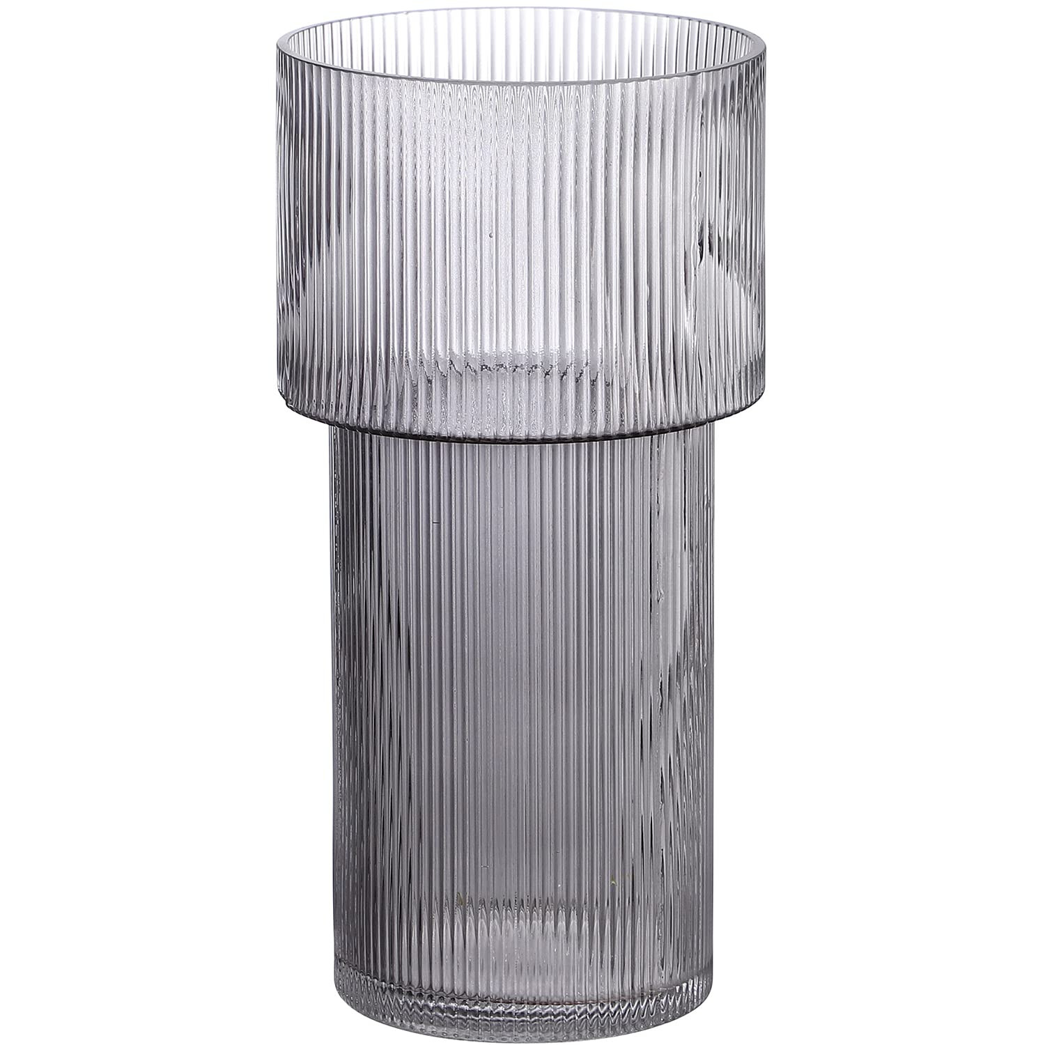 Ribbed Vase, Black Glass Vase, Flower Vase for Bouquet, Tall Vase, Large Glass Vase, Modern Vase,... | Amazon (US)